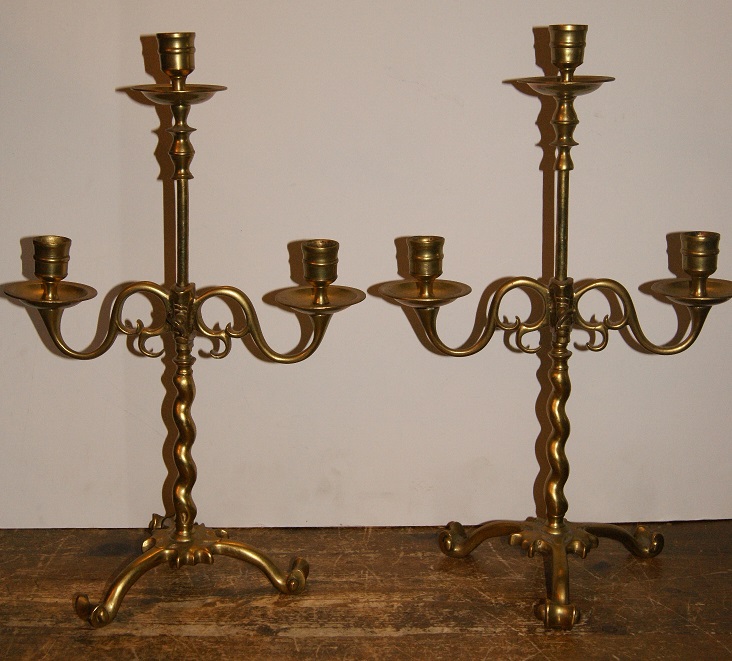 2 Bronzen kandelaren